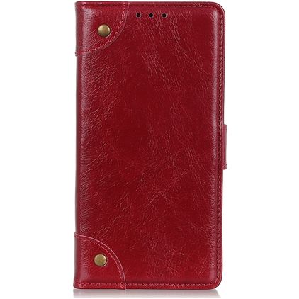 Mobigear Ranch Samsung Galaxy A21 Hoesje Bookcase Portemonnee - Bordeaux Rood