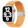 Mobigear Braided Nylon Apple Watch Bandje Klemsluiting - 49/46/45/44 mm - Geel
