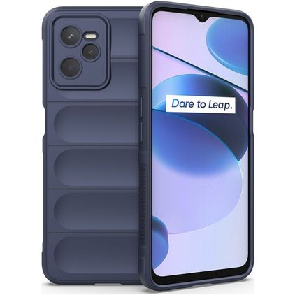 Mobigear Bumpy Realme C35 Hoesje Flexibel TPU Backcover - Donkerblauw
