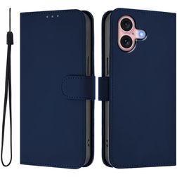 Mobigear Urban Wallet iPhone 16 Hoesje Bookcase - Marineblauw