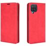 Mobigear Retro Slim Samsung Galaxy A12 Hoesje Bookcase Portemonnee - Rood