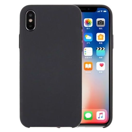 Mobigear Rubber Touch iPhone XS Siliconen Hoesje Backcover - Grijs