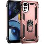 Mobigear Armor Ring Motorola Moto G22 Hoesje Hardcase Backcover Shockproof met Ringhouder - Roségoud