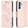Mobigear Butterfly Samsung Galaxy A54 Hoesje Bookcase Portemonnee - Roségoud