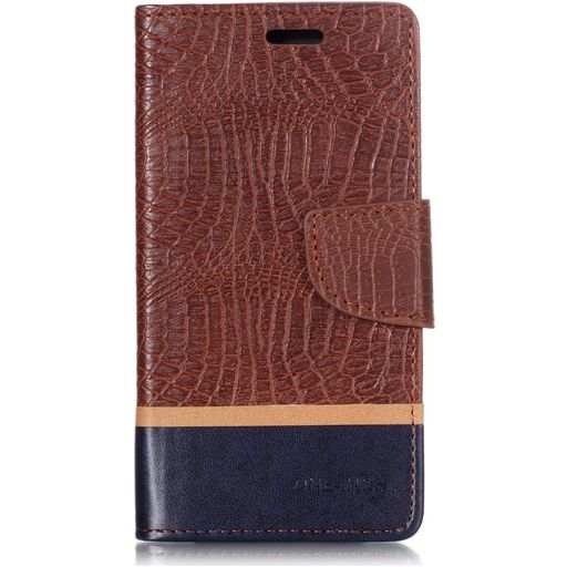 Mobigear Croco Xiaomi Mi 8 SE Hoesje Bookcase Portemonnee - Bruin
