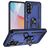 Mobigear Armor ring Samsung Galaxy A37 Hoesje Hardcase Backcover Shockproof met Ringhouder - Blauw