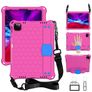 Mobigear HexStrap iPad Air 4 (2020) Hoes Hard Kunststof,EVA Schuim Backcover + Stylus Houder + Schouderband + Standaard - Roze