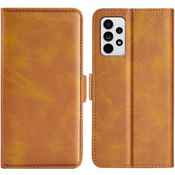 Mobigear Slim Magnet Samsung Galaxy A33 Hoesje Bookcase Portemonnee - Cognac