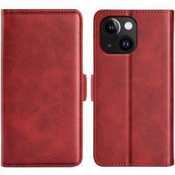 Mobigear Slim Magnet iPhone 15 Plus Hoesje Bookcase Portemonnee - Rood