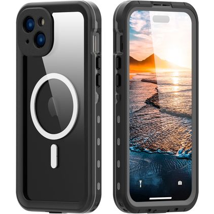 RedPepper Waterproof iPhone 15 Plus Waterdicht MagSafe Hoesje Hardcase Backcover Shockproof - Zwart