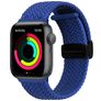Mobigear Braided Mag Nylon Apple Watch Bandje Magneetsluiting - 49/46/45/44 mm - Blauw