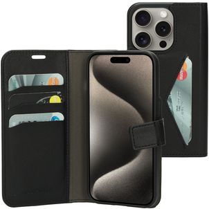 Mobiparts Classic Wallet iPhone 15 Pro Hoesje Bookcase Portemonnee - Zwart