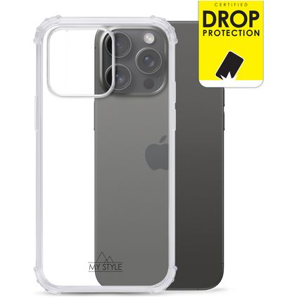 My Style Protective Flex Doorzichtig iPhone 15 Pro Max Hoesje Flexibel TPU Backcover Shockproof - Transparant