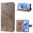 Mobigear Flowers OPPO A17 Hoesje Bookcase Portemonnee - Grijs