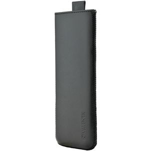 Valenta Pocket Classic Echt Leer Insteekhoesje (max 15,2 cm x 6,8 cm) - Sleeve - Pouch - Zwart