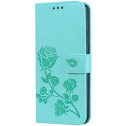 Mobigear Roses Huawei Mate 20 Pro Hoesje Bookcase Portemonnee - Turquoise