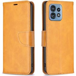 Mobigear Excellent Motorola Edge 40 Pro Hoesje Bookcase Portemonnee - Cognac