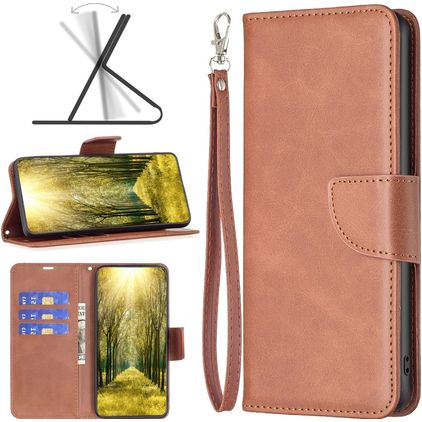 Mobigear Excellent Xiaomi Redmi Note 11E Hoesje Bookcase Portemonnee - Bruin