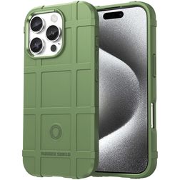 Mobigear Rugged Shield iPhone 16 Pro Max Hoesje Flexibel TPU Backcover Shockproof - Groen