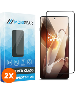 Mobigear Premium OnePlus 13 Glazen Screenprotector - Case Friendly - Zwart (2-Pack)