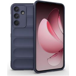 Mobigear Bumpy Samsung Galaxy S25 FE Hoesje Flexibel TPU Backcover - Donkerblauw
