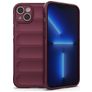 Mobigear Bumpy iPhone 14 Plus Hoesje Flexibel TPU Backcover - Bordeaux Rood