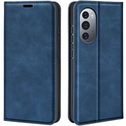 Mobigear Retro Slim Motorola Edge X30 Hoesje Bookcase Portemonnee - Donkerblauw