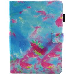 Mobigear Marble iPad 6 (2018) Hoes Bookcase - Blauw / Roze