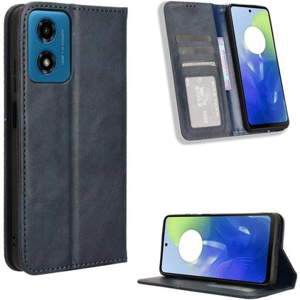 Mobigear Sensation Motorola Moto E14 Hoesje Bookcase Portemonnee - Blauw