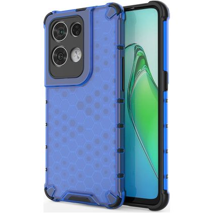 Mobigear Honeycomb OPPO Reno 8 Pro 5G Hoesje Hardcase Backcover Shockproof - Blauw