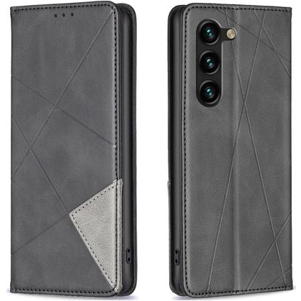 Mobigear Rhombus Slim Samsung Galaxy S23 Plus Hoesje Bookcase - Zwart