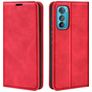 Mobigear Retro Slim Motorola Edge 30 Hoesje Bookcase Portemonnee - Rood