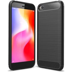 Mobigear Brushed Slim Xiaomi Redmi Go Hoesje Flexibel TPU Backcover - Zwart