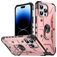 Mobigear Armor Ring iPhone 14 Pro Hoesje Hardcase Backcover Shockproof met Ringhouder - Roségoud