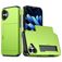 Mobigear Card iPhone 18 Hoesje Hardcase Backcover Shockproof met Pasjeshouder - Groen