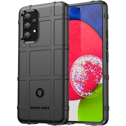 Mobigear Rugged Shield Samsung Galaxy A53 Hoesje Flexibel TPU Backcover Shockproof - Zwart