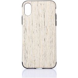 Mobigear Nature iPhone XS Max Hoesje Flexibel TPU Backcover - Nordic Walnut