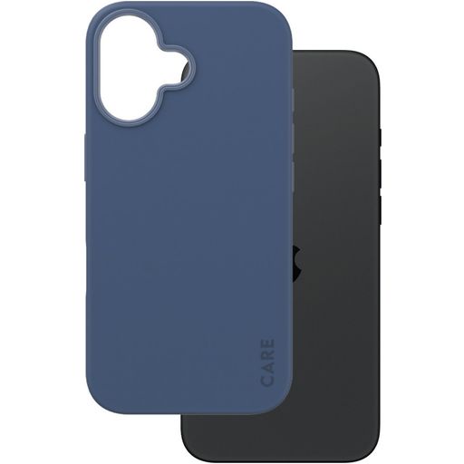 CARE by PanzerGlass Fashionable iPhone 16 Siliconen MagSafe Hoesje Backcover - Blauw