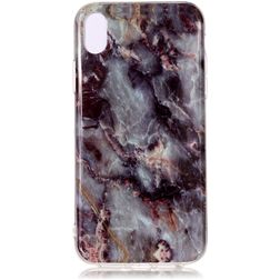 Mobigear Marble iPhone XS Hoesje Flexibel TPU Backcover - Grijs