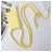 Mobigear Lanyard Card iPhone 15 Pro Siliconen Hoesje met koord en Pasjeshouder - Geel