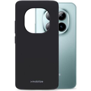 Mobilize Rubber Gelly Xiaomi Redmi Note 15 Hoesje Flexibel TPU Backcover - Zwart