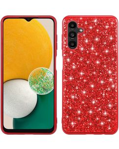 Mobigear Glitter Samsung Galaxy A54 Hoesje Hardcase Backcover - Rood