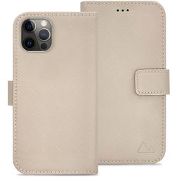 My Style Flex Wallet iPhone 12 Hoesje Bookcase Portemonnee - Warm Taupe