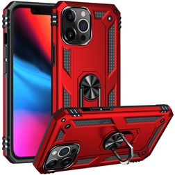 Mobigear Armor Ring iPhone 14 Pro Max Hoesje Hardcase Backcover Shockproof met Ringhouder - Rood