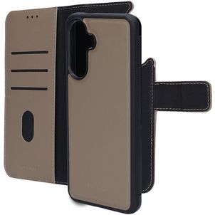 Mobiparts Samsung Galaxy A56 Hoesje Echt Leer Uitneembare 2in1 Bookcase Portemonnee - Taupe