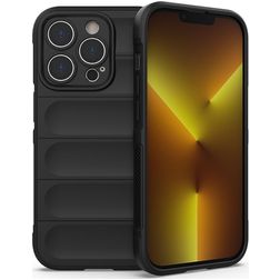 Mobigear Bumpy iPhone 14 Pro Hoesje Flexibel TPU Backcover - Zwart