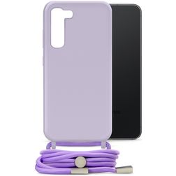 Mobilize Lanyard Gelly Samsung Galaxy S23 Plus Flexibel TPU Hoesje met koord - Pastel Purple
