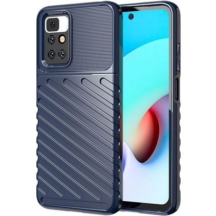 Mobigear Groove Xiaomi Redmi 10 4G Hoesje Flexibel TPU Backcover - Blauw
