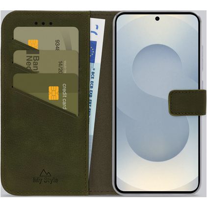 My Style Flex Wallet Samsung Galaxy S25 Edge Hoesje Bookcase Portemonnee - Forest Green