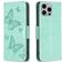 Mobigear Butterfly iPhone 15 Pro Max Hoesje Bookcase Portemonnee - Groen